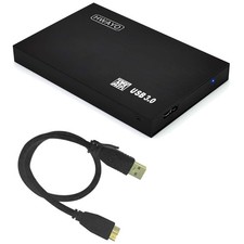 Fast Data Transfer 750GB Slim External Hard Drive - Black picture
