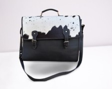 Travel Business Meeting Cowhide Briefcase Leather Office Work Laptop Formal Bag picture