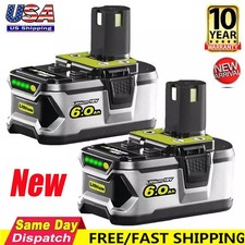 2PACK p108 Battery For RYOBI 18V Battery High Capacity Battery 6.0Ah Lithium picture