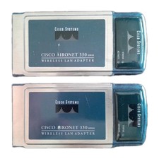 Lot Of 2 CISCO AIRONET 350 WIRELESS LAN ADAPTER AIR-PCM350 picture
