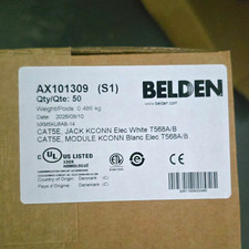 Belden AX101309 Cat5e RJ-45 Jack T568A/B White Module 50 Pack picture