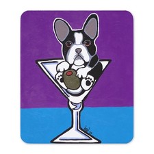 CafePress French Bulldog Martini, B&Amp;W Mousepad  (352352114) picture