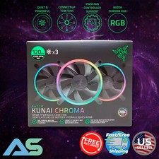 Razer Kunai Chroma 120mm 2200RPM Max ARGB and PWM Hydraulic Case Fans (3 Fans) picture