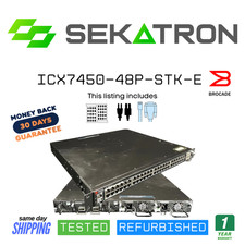 ♻️ Brocade ICX7450-48P-STK-E 48-Port PoE Gigabit Switch w/ 4x SFP+⚡Fast Ship picture
