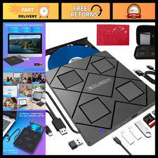 8-in-1 External Blu-ray/DVD Drive for PC, USB 3.0, High-Speed Data Transfer, Por picture