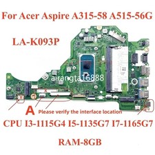 For Acer A515-56G LA-K091P motherboard with CPU I5-1135G7 I7-1165G7 RAM-4G/8GB picture