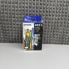 Genuine Epson Ink 822XL High-Yield Black 822 CMY T822XL-BCS 4pack Dmg-SEALED2029 picture