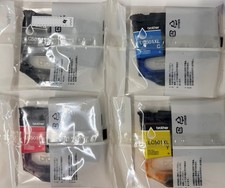 New Genuine Brother LC501XL Black Cyan Magenta Yellow 4PK Ink Cartridges picture