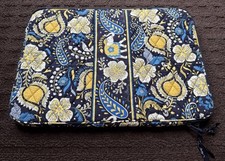 Vera Bradley ELLIE BLUE Elephant Print Laptop Case 2012 Retired 17x12 picture