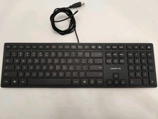 Cherry KC 6000 Slim Wired USB Keyboard Black Scissor Switch Tested Working picture