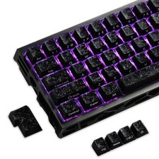 XVX Black Jelly Keycap Set Forged Carbon Cherry Profile Mechanical Keyboard picture