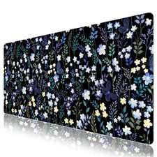 Wildflower Floral Desk Mat XXL Large Mouse Pad 35.4x15.7