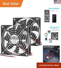 Compact 120mm 2-Pin Brushless DC Cooling Fan Set for DIY Electronics Cooling picture