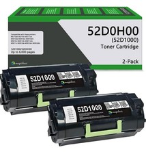 Lexmark 52D1000 Black High Yield Toner Cartridge, 2 Pack, 6,500 Pages picture