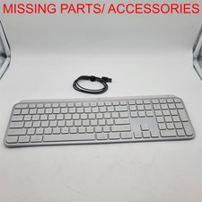 Logitech MX Keys S Wireless Keyboard, Low Profile, Pale Grey *READ* picture