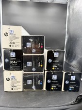 NEW Genuine HP 304A Toner Lot Of 9– 3 Black 3 Yellow 2 Blue 1 Magenta  picture