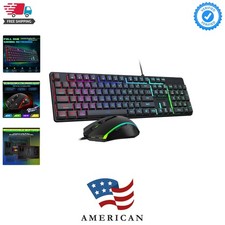 Updated S107 Gaming Keyboard and Mouse, RGB Gaming Keyboard and 10000 DPI Mou... picture
