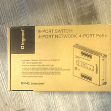 Legrand On-Q DA8400WH 8-Port Gigabit PoE+ Unmanaged Layer 2 RJ-45 Switch picture