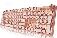 EWEADN Typewriter Style Mechanical Gaming Keyboard, Wired Mechanical Keyboard... picture