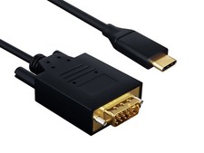 3ft USB 3.1 Type C to VGA Cable, 1920x1200@60Hz, Male to Male, Black picture