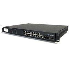 Lot of 2 GeoVision GV-POE1601 16-Port 10/100 + 2 Giga SFP/UTP Web Smart Switch picture
