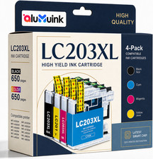 LC203XL Ink Cartridge High Yield Replacement Work with MFC-J460DW J485DW B/M/C/Y picture