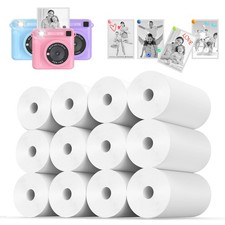 Thermal Paper, 12 Rolls Kids Instant Camera Refill Print Atnadov White  picture