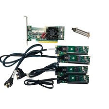 PEX8749 PCI Express x16 to 4x SFF-8654 8I Adapter PCI-E X8 + 4*Baseplate 4*Cable picture