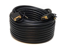 Super VGA HD15 M/M Cable - 75ft W/ Stereo Audio and Triple Shielding | CL2 Rated picture