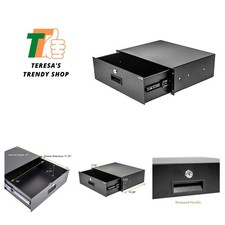 Compact 19 Inch Black Server Cabinet with Lockable Drawer - Optimizes Storage picture