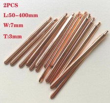 2PCS L:50-400mm * W:7mm * T:3mm Copper Heatsink Heatpipe For Notebook DIY picture
