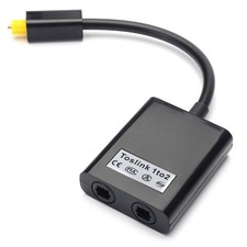 AV Adapter Optical Cable Splitter 1 in 2 Out Toslink Digital Optical Audio Sp... picture