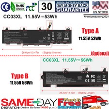 CC03XL Battery for HP EliteBook 850 855 845 830 835 840 G7/G8 Series 53Wh/56Wh picture