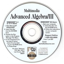 Multimedia Advanced Algebra/III (PC-CD, 1997) for Windows - NEW CD in SLEEVE picture