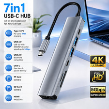 7 in 1 Multiport USB-C Hub Type C To USB 3.0 4K HDMI PD Adapter For Macbook Pro picture