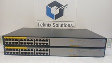 Lot of 2 HPE OfficeConnect 1420 Series 24 Port POE Ethernet Switches JH019A READ picture