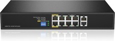 8 Port Full Gigabit PoE Switch w/2 Gig Uplink  4BT 90W & 4 AT 30W Ports 802.3af picture
