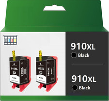 2pk Ink Cartridge for HP 910XL Black OfficeJet 8010 8025 8035 8028 8022 picture
