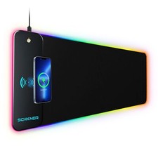 RGB Gaming Mouse Pad with Wireless Charging, Large Mouse Pad with LED Light, ... picture