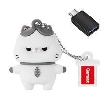 GARRULAX USB Flash Drives, 16GB/32GB/64GB/128GB Silicone USB2.0 32GB, Cat picture