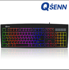 QSENN SEM-DT35 LED Gaming Keyboard 7 Colors 8 Modes Korean English Layout picture