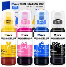 Printers Jack 4x100ml Sublimation Ink Auto Refill for Supertank Printers ET28... picture