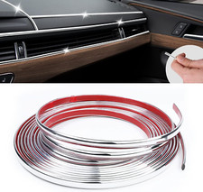 16Ft Chrome Car Trim Strip, Self-Adhesive Automotive Exterior and Interior Side picture