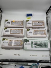 Wholesale Lot x6 iJoy Wireless Keyboards 5 Wood 1 Wavy Green open box picture