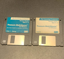 The Learning Company Treasure MathStorm V1.0 Windows Floppy Discs Disk 1 & 3 picture