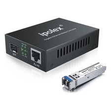 ipolex Gigabit Single-Mode LC Fiber to Ethernet Media Converter with SFP LX Modu picture