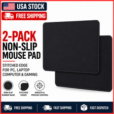 2-Pack Non-Slip Mouse Pad Stitched Edge PC Laptop For Computer PC Gaming Rubber  picture