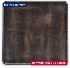 Full Grain Buffalo Leather Mouse Pad 8 x 12 Inch, Handmade Computer Mouse Mat fo picture