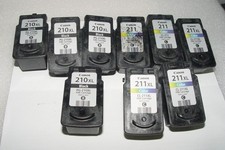 Lot of 9 Empty Canon 210XL 211XL Ink Cartridges - Virgin Never Refilled OEM picture