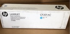 HP CF301AC Original LaserJet Toner Cartridge Cyan Brand New Sealed Box picture